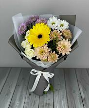 Букет цветов из:  Розы, Герберы и Хризантемы в Яйве