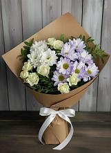 Букет цветов из:  Хризантемы и Розы #REPLACE_PRED# Яйве