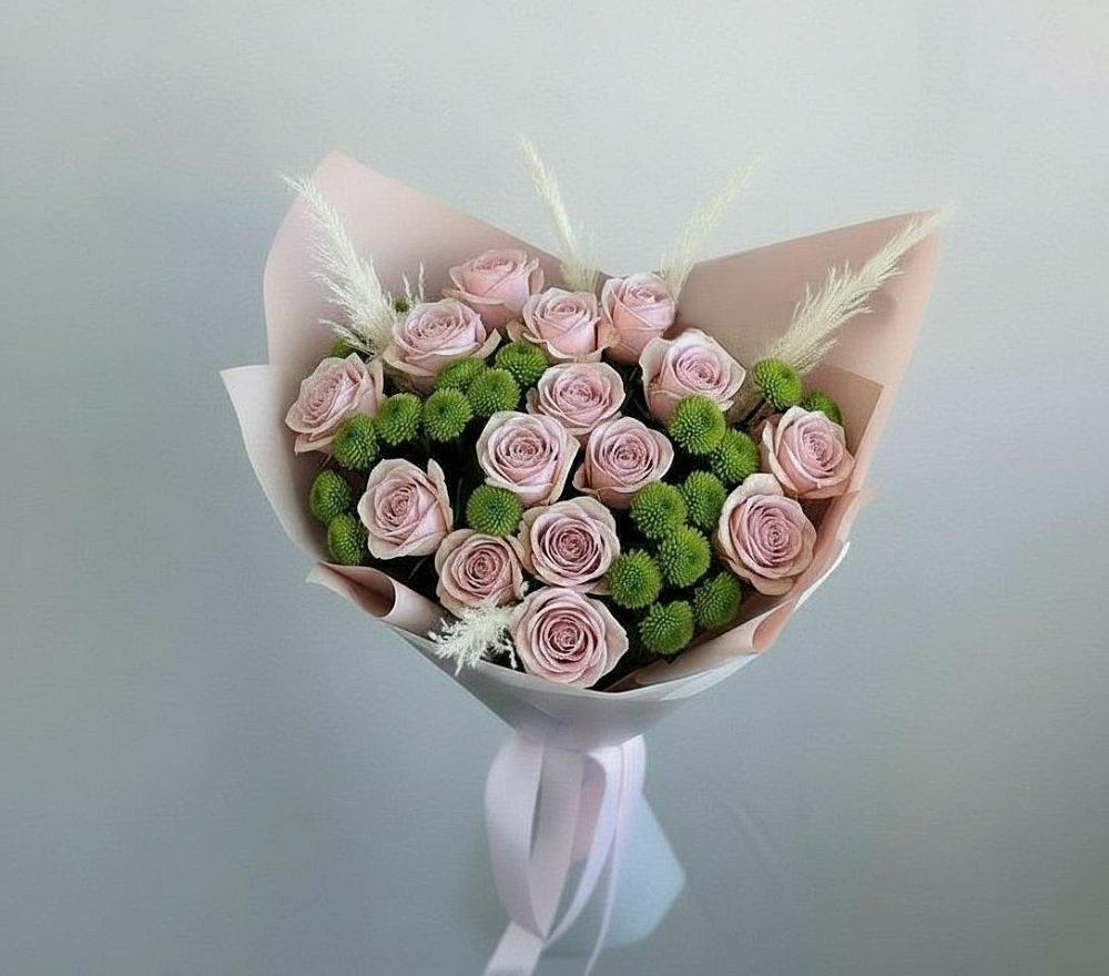 Букет цветов из: Розы и Хризантемы в Яйве