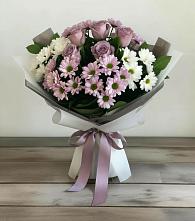 Букет цветов из:  Хризантемы и Розы #REPLACE_PRED# Яйве