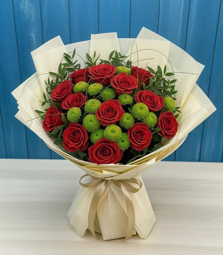 Букет цветов из: Розы и Хризантемы в Яйве